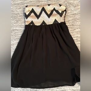 Formal Black and Gold Dress
